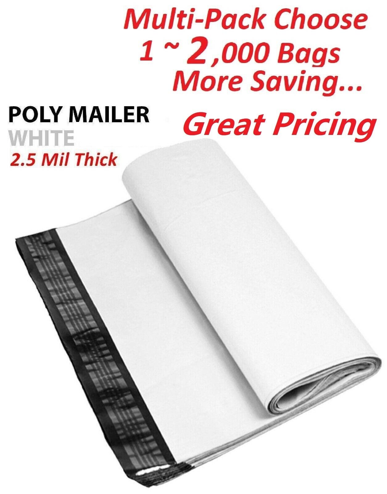 100~200~500~1000~2000 9x12 Poly Mailers Shipping Envelopes Self Sealing Bags