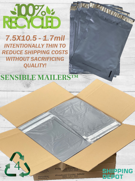 Fully Recycled Poly Mailers Earth Friendly Shipping Bags - Sensible Mailers