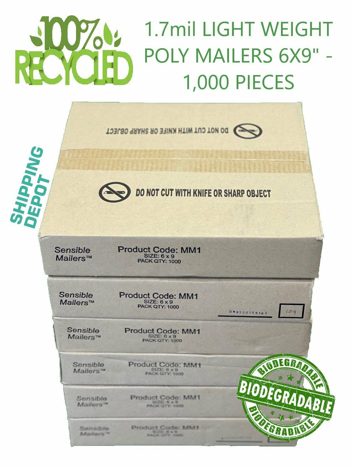 Fully Recycled Poly Mailers Earth Friendly Shipping Bags - Sensible Mailers