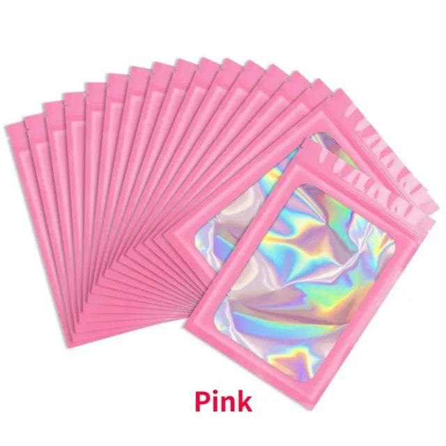 50Pcs Translucent Smell Proof Mylar Bags Resealable Odor Proof Bags