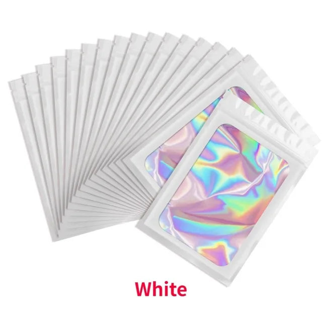 50Pcs Translucent Smell Proof Mylar Bags Resealable Odor Proof Bags